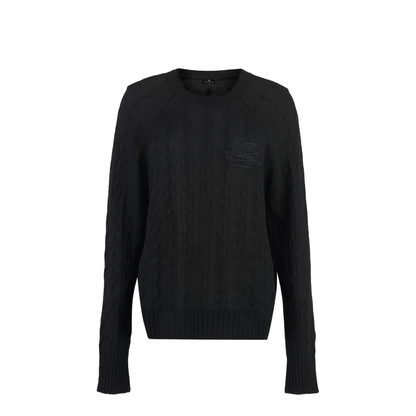 Ribbed Neckline Knit Sweater
