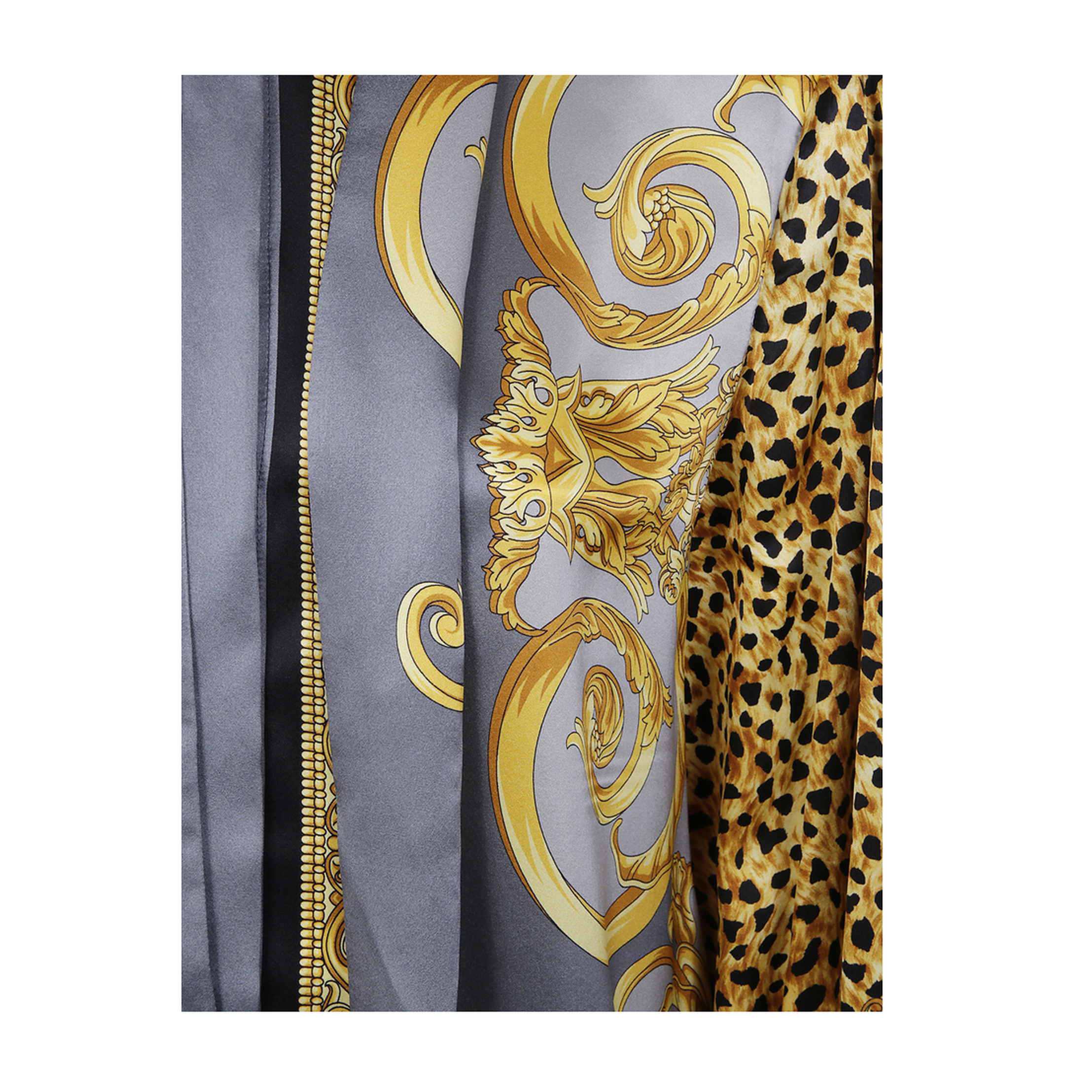 Cheetah Foulard Lavallière Silk Shirt