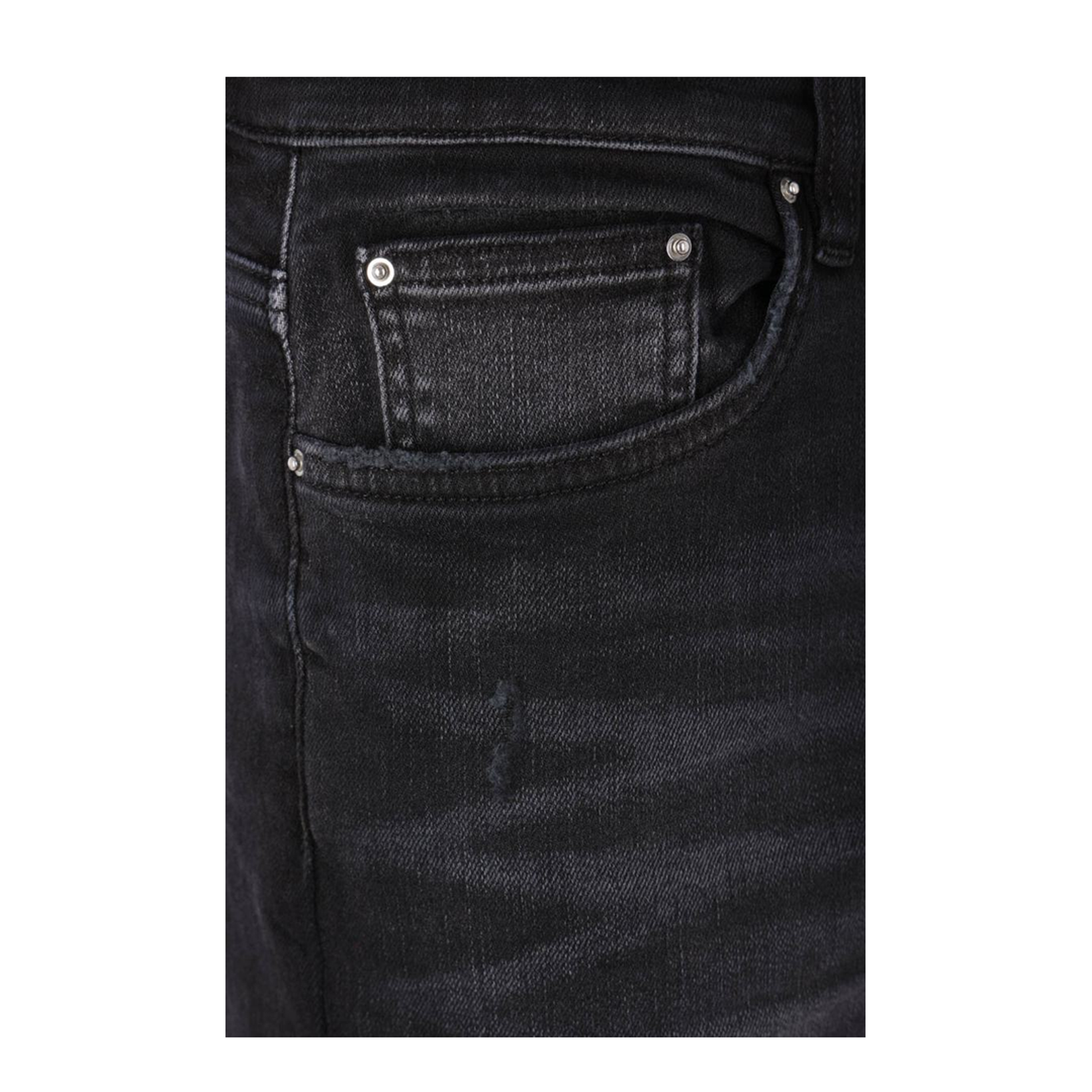 Ultrasuede Skinny Jeans in Stretch Denim - Black