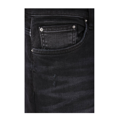 Ultrasuede Skinny Jeans in Stretch Denim - Black