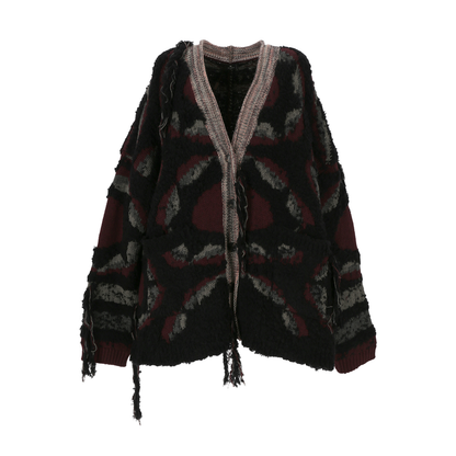 Fringed Oversized Cardigan