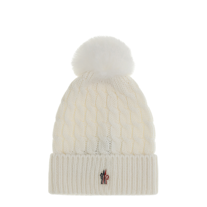 White Wool Beanie Hat
