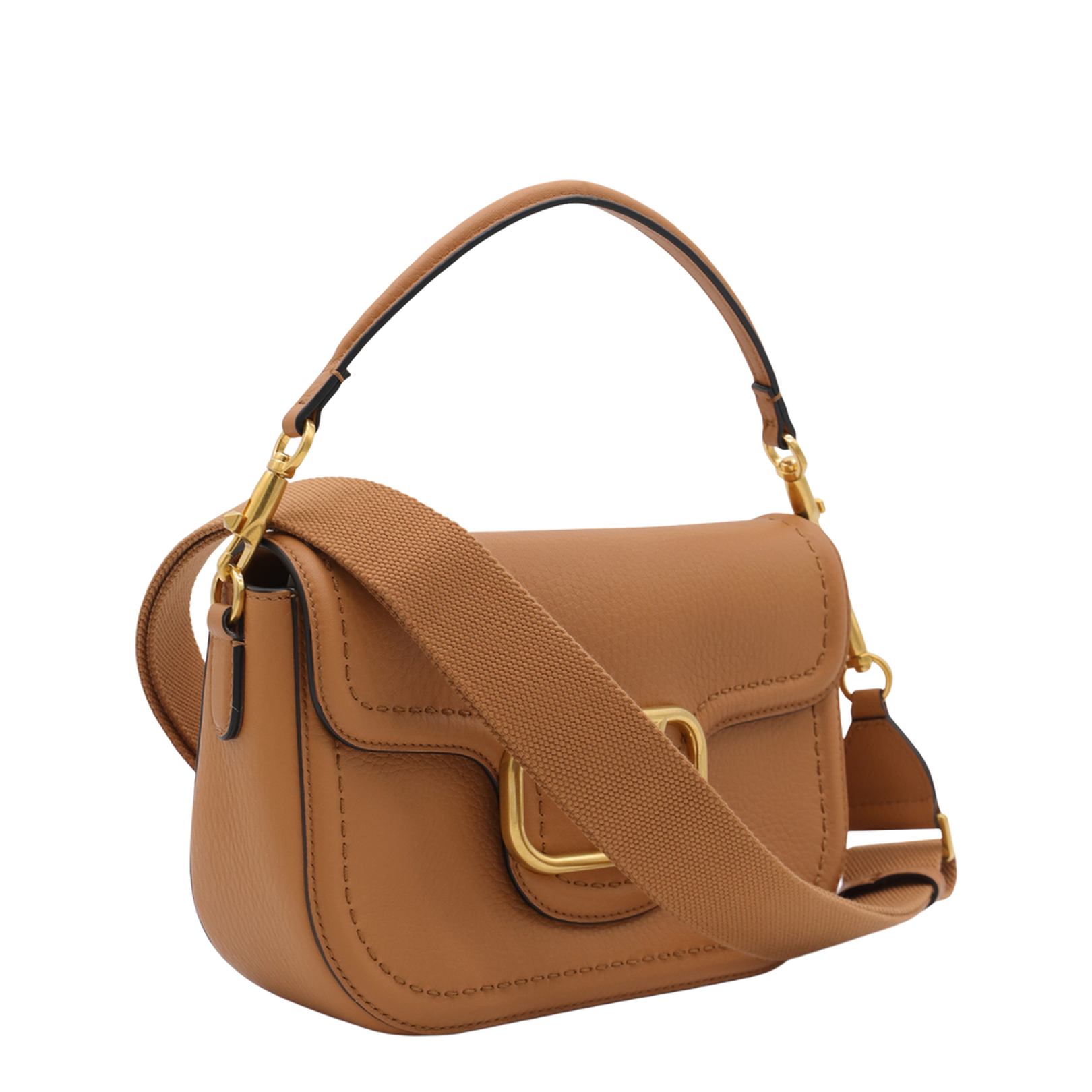 Camel Leather Alltime Shoulder Bag