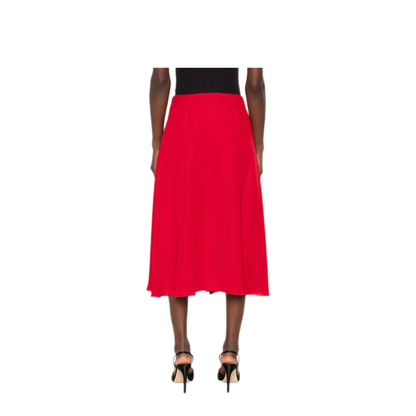 Flared Midi Skirt In Silk