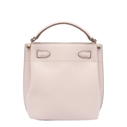 Leather Bucket Bag with Logo