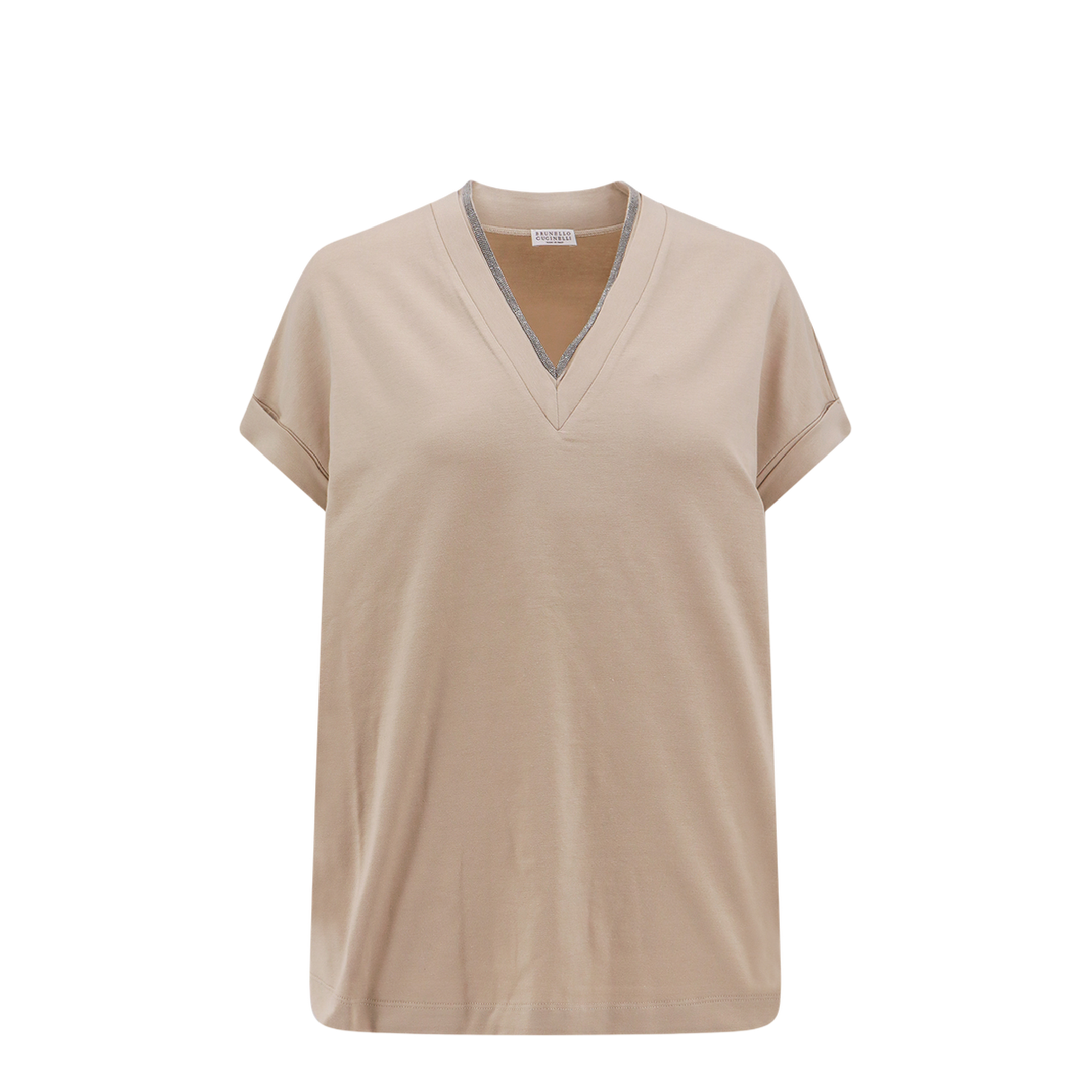 V-neck stretch-cotton T-shirt
