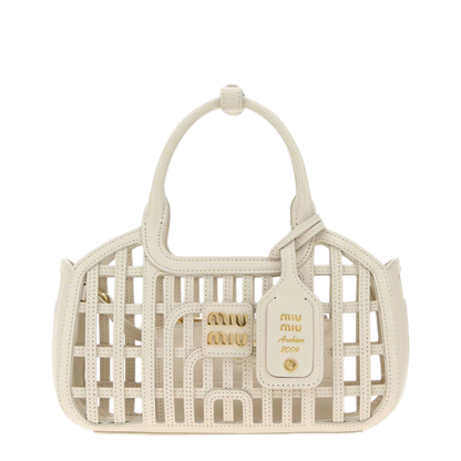 MAYFEYR - Miu Miu - Chalk Leather Handbag - 5BA2942IBEF0K74