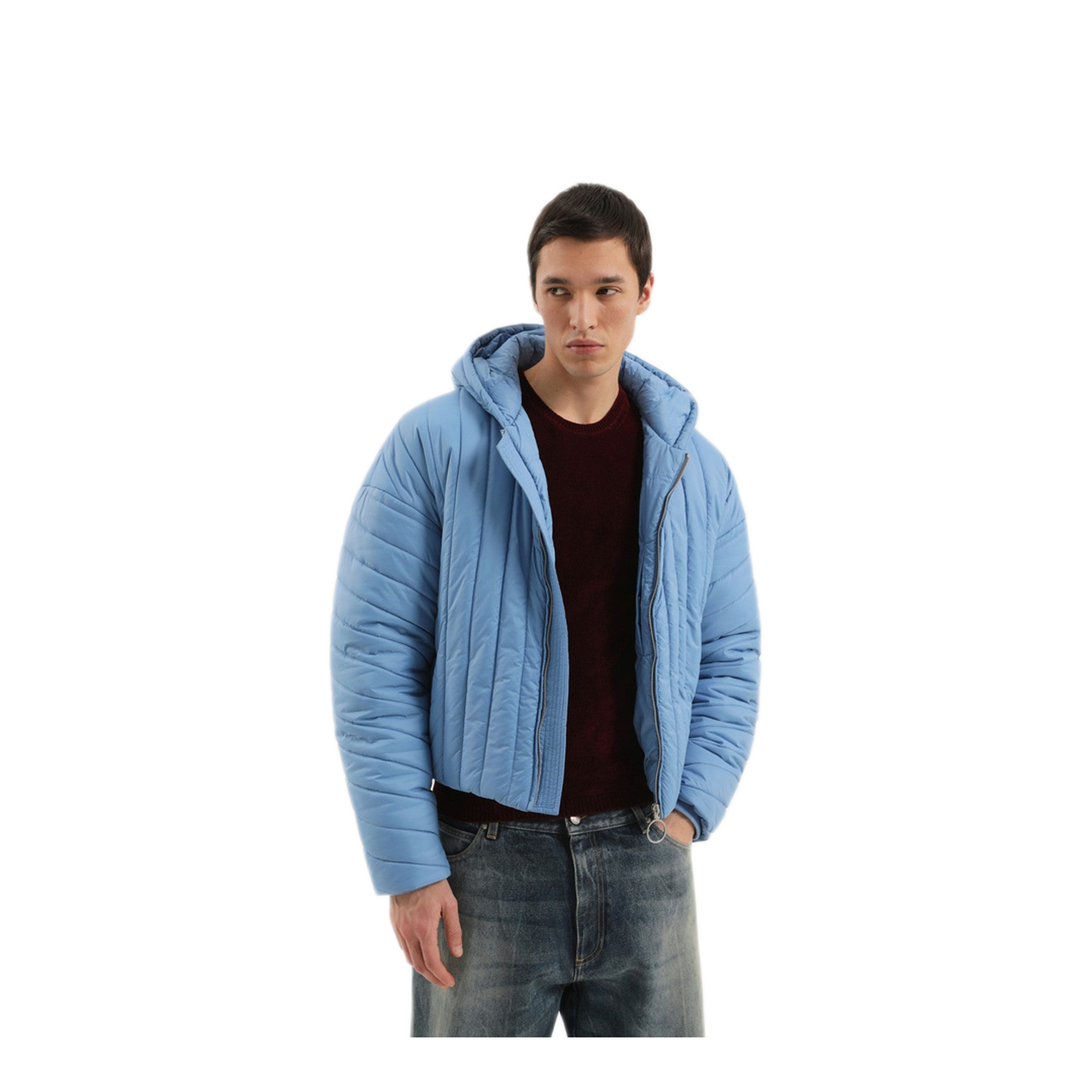 MAYFEYR - 1989 STUDIO - Light Blue Quilted Down Jacket - F04MBD004FAB0016100