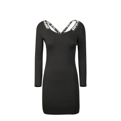 Logo Band Dress - Black