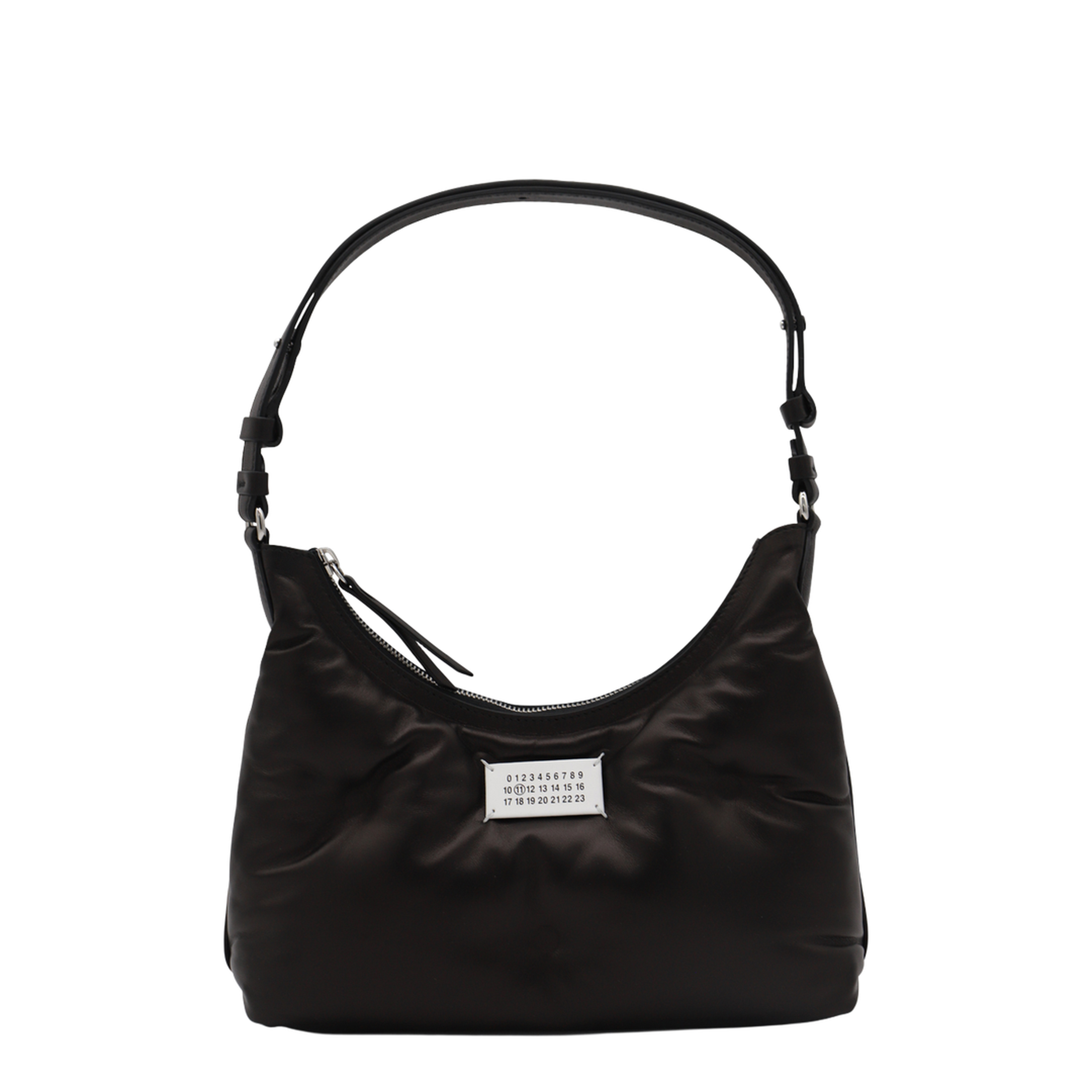 Glam Slam Small Lambskin Hobo Bag - Black