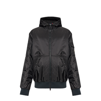 Black Poiliot Hooded Short Down Jacket
