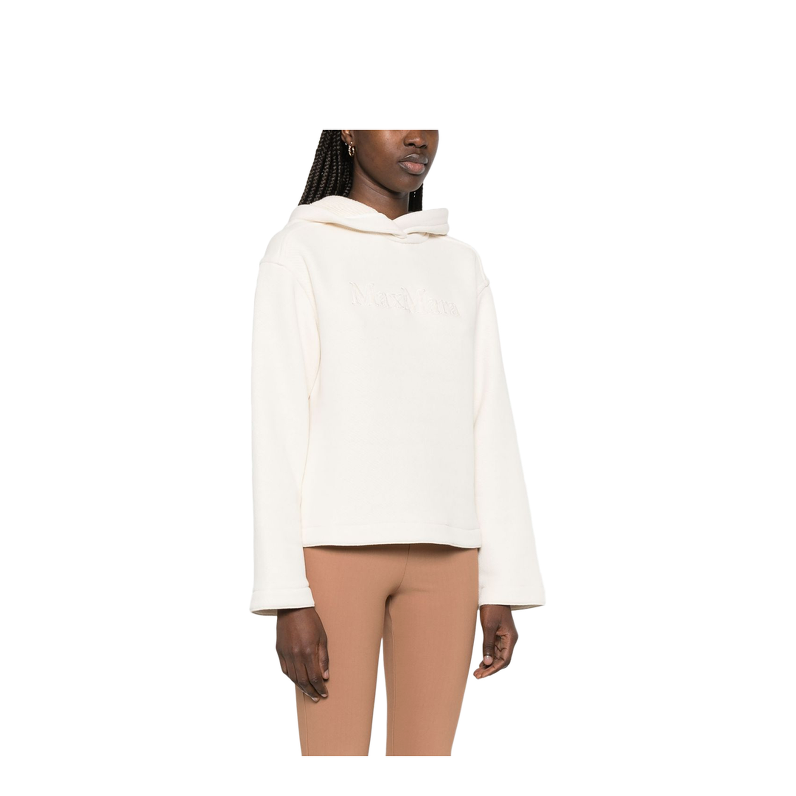 Pure Logo Cotton Hoodie In White
