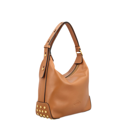 Calfskin Shoulder Bag - Brown