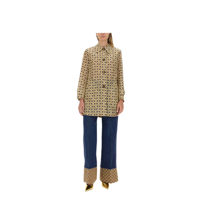 Horsebit Print Coat