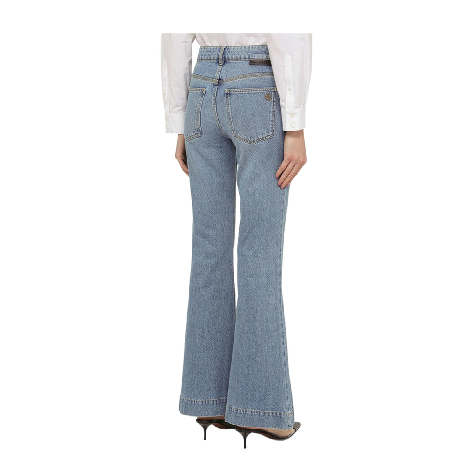 Mid-Vintage Blue Wide-Leg Jeans