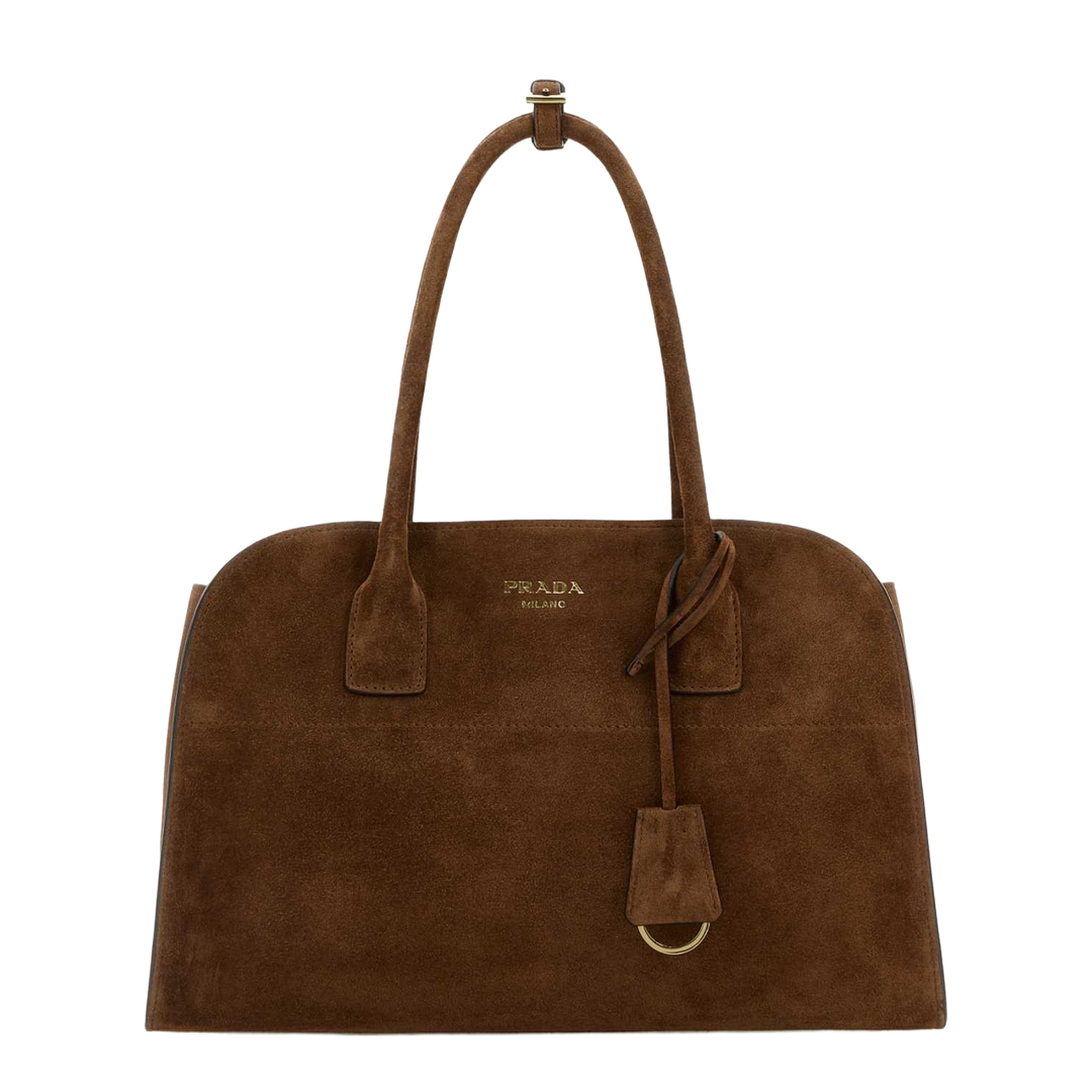 Brown Suede Medium Shopping Bag
