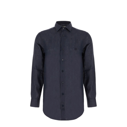 MAYFEYR - Etro - Linen Shirt With Pegaso Embroidery - MRIB000299TU3F3
