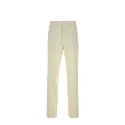 Ivory Wool Blend Pants