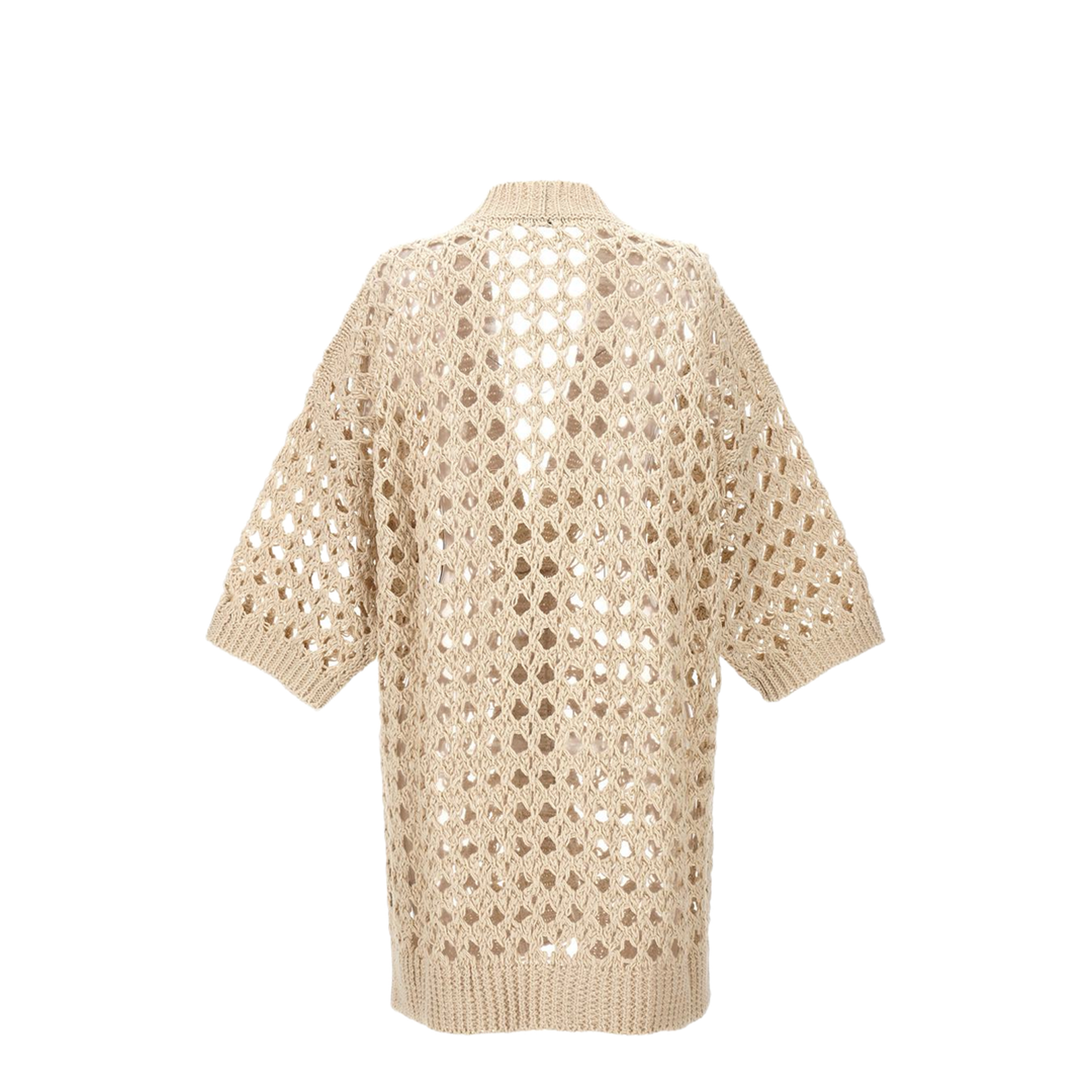 Juta and cotton mesh cardigan