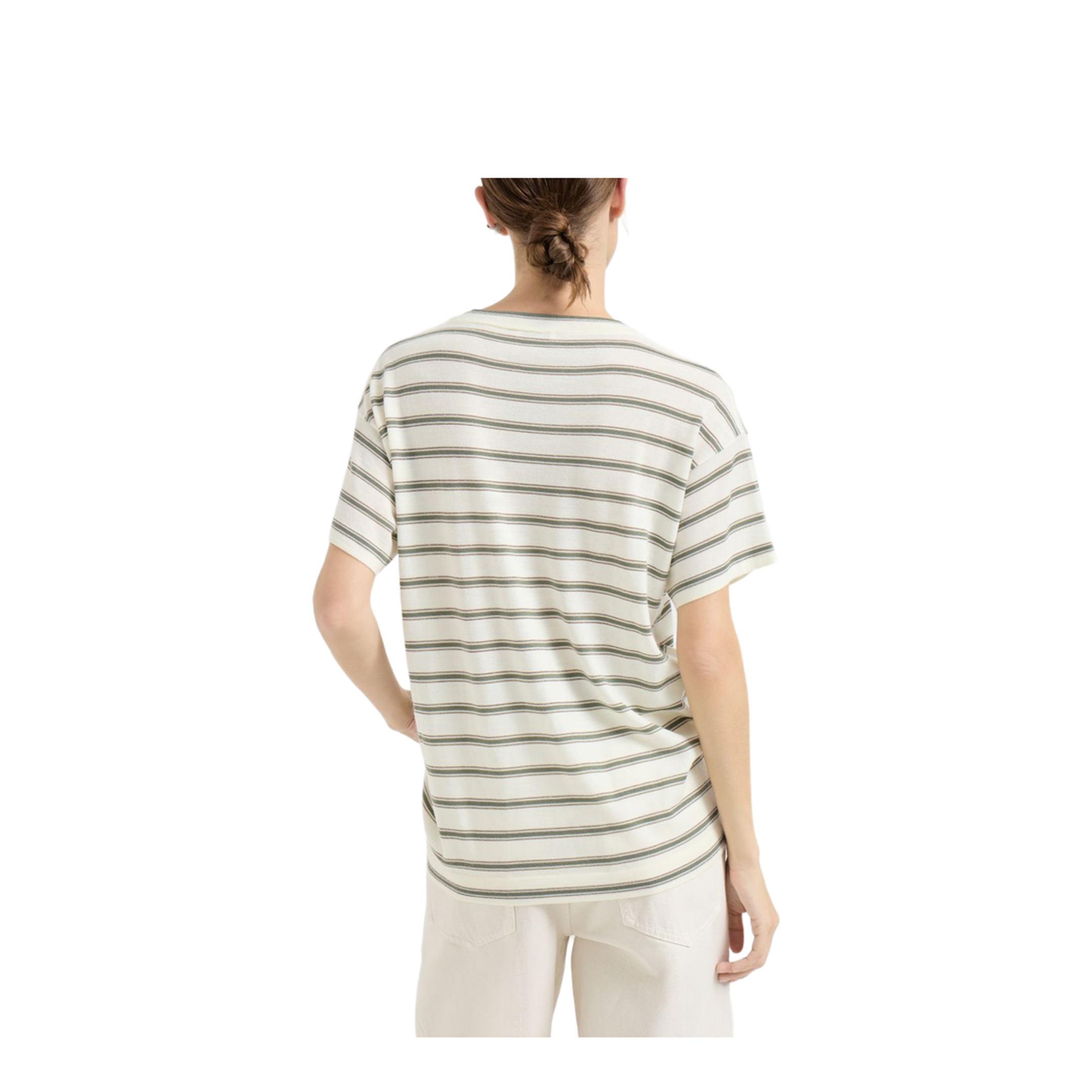 Men's Stripped T-Shirts White