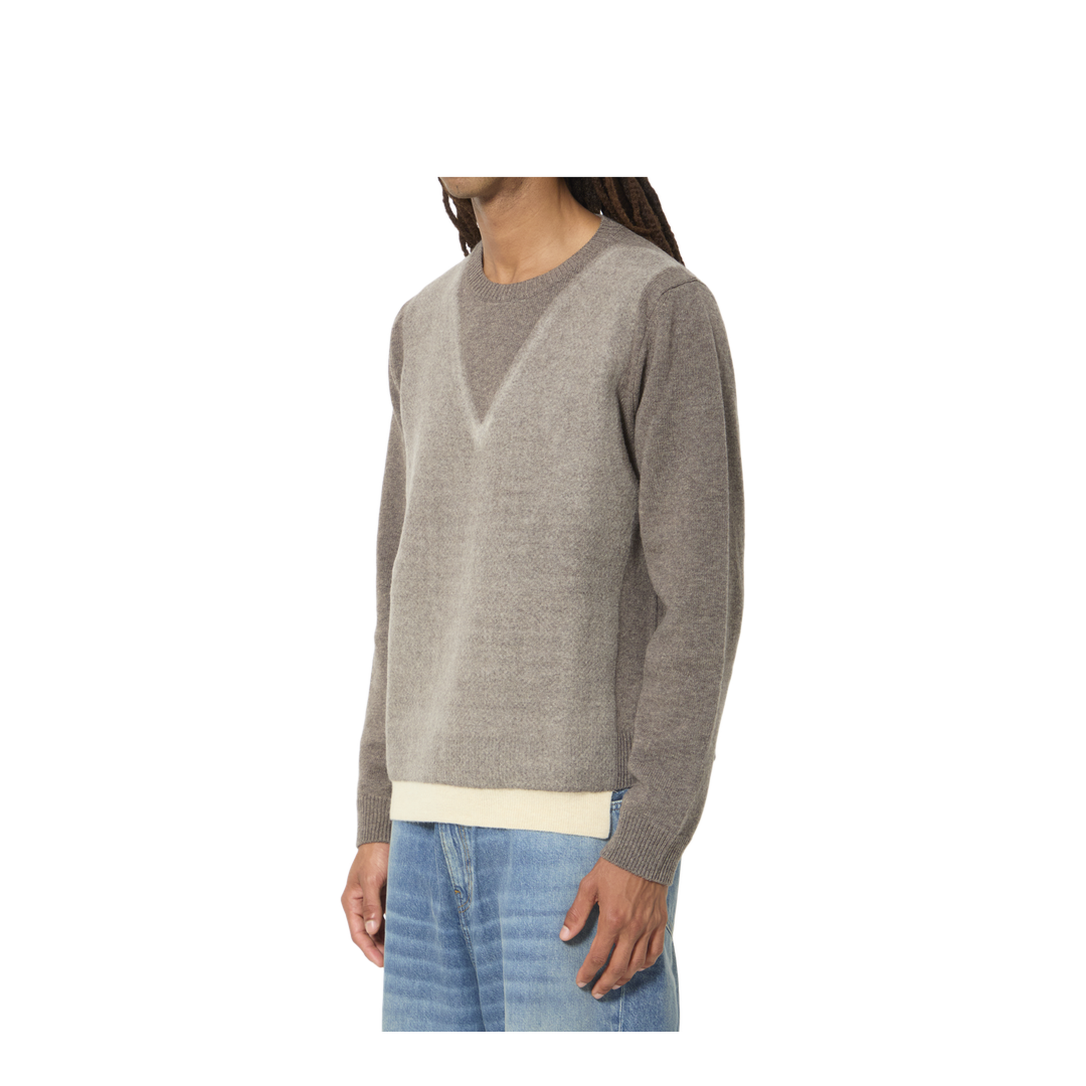 MAYFEYR - Maison Margiela - Virgin Wool Crewneck Sweater In Fused Knit - S50HL0086M13304812F