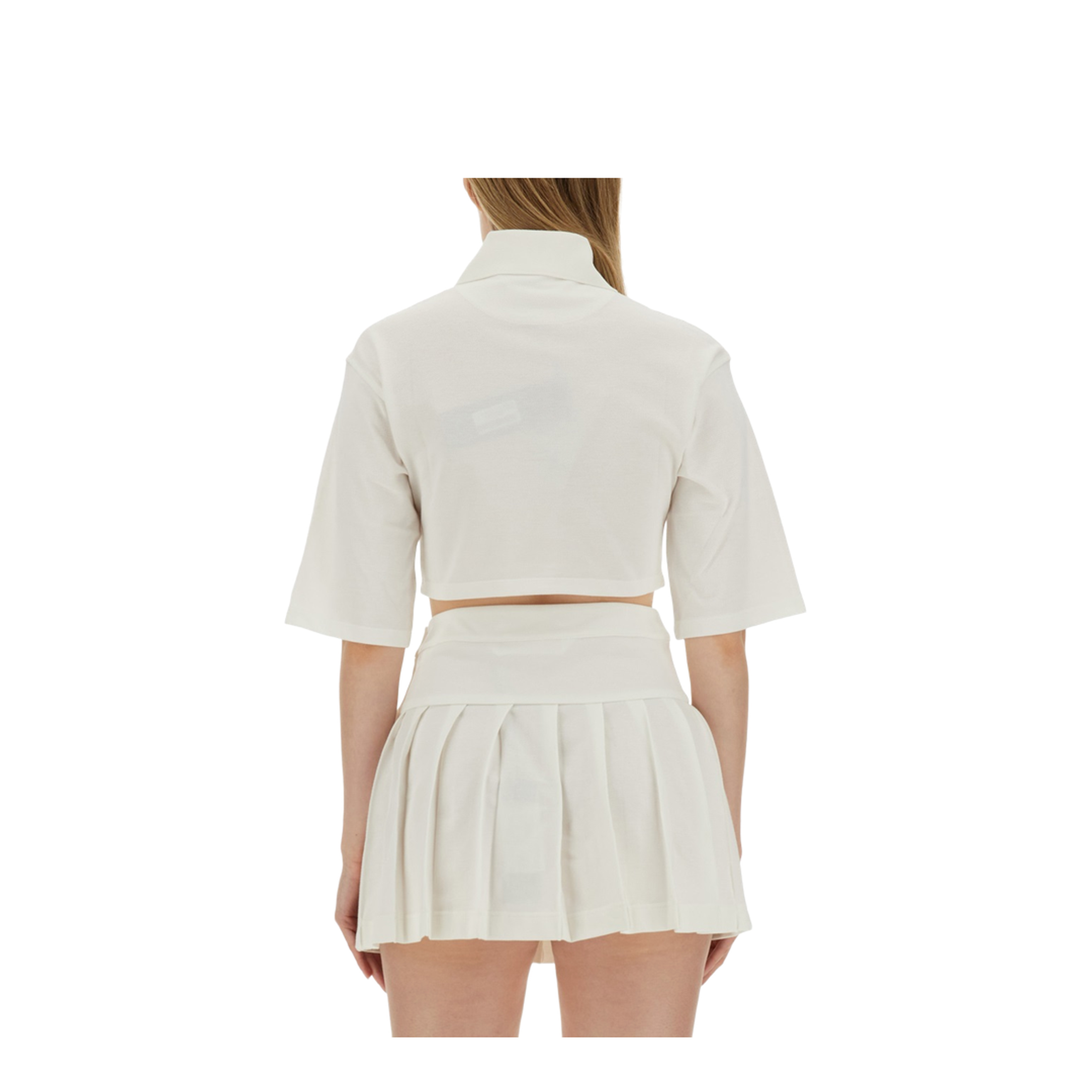 Monogram Cropped Polo Shirt