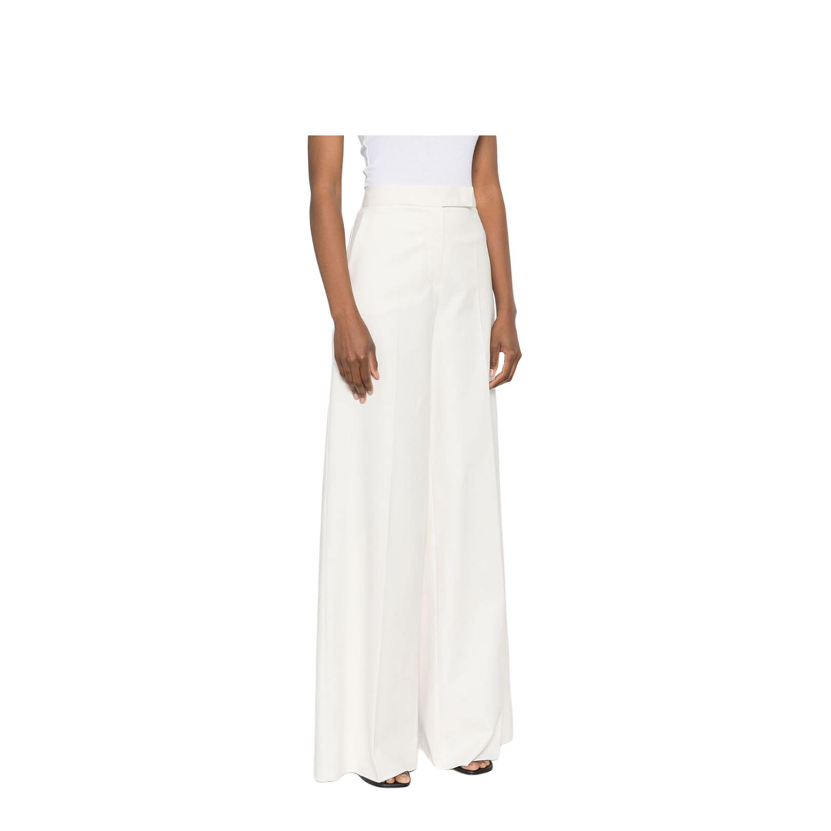 Wide-Leg Trousers In White