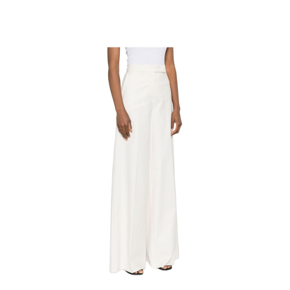 Wide-Leg Trousers In White