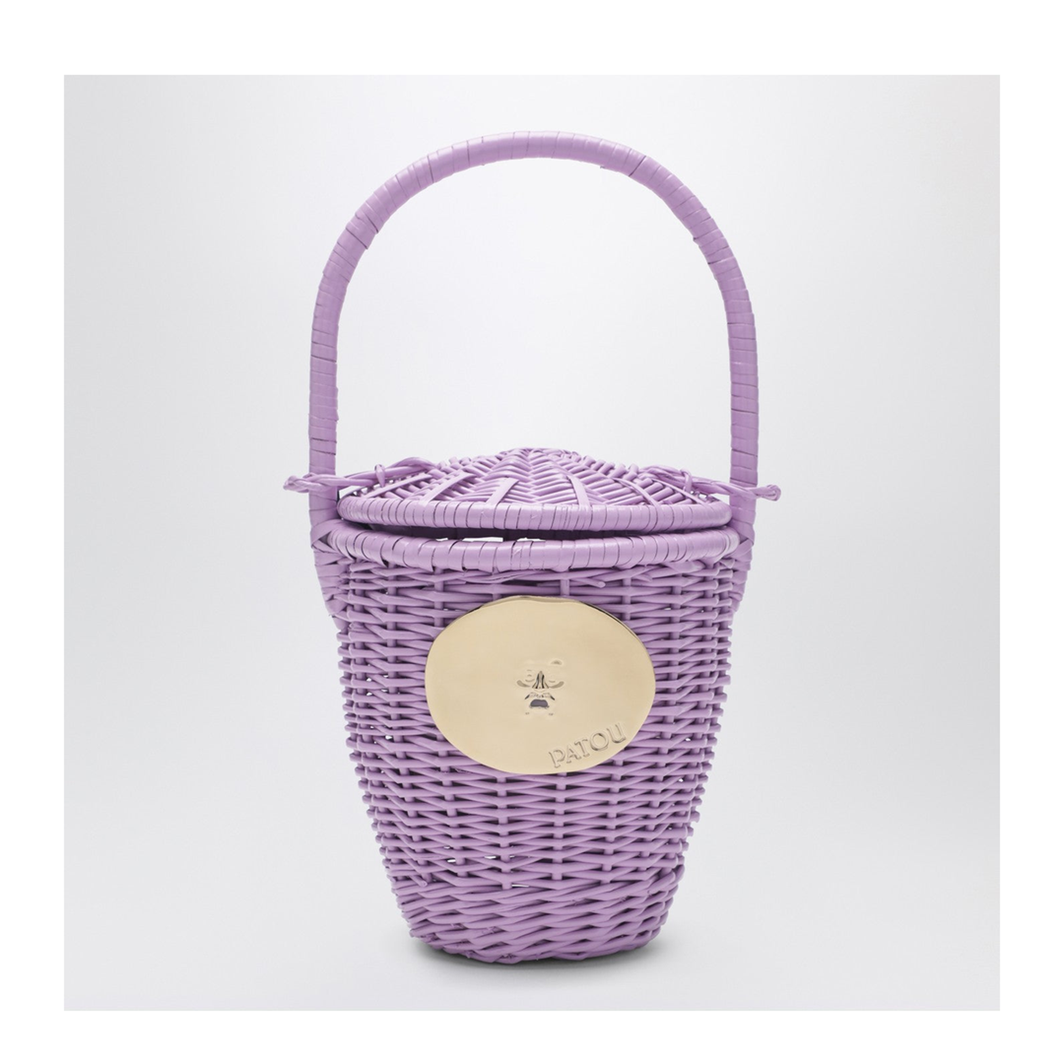 Lilac Wicker Bucket Bag