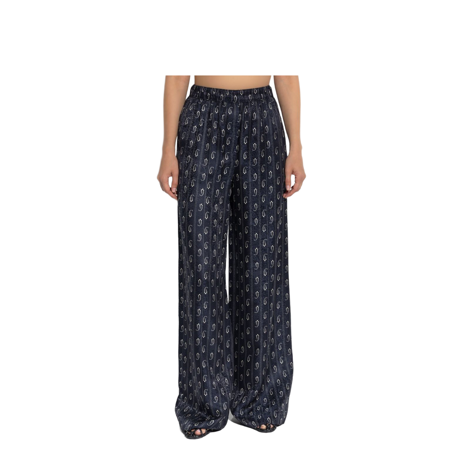 Paisley-Print Straight-Leg Trousers