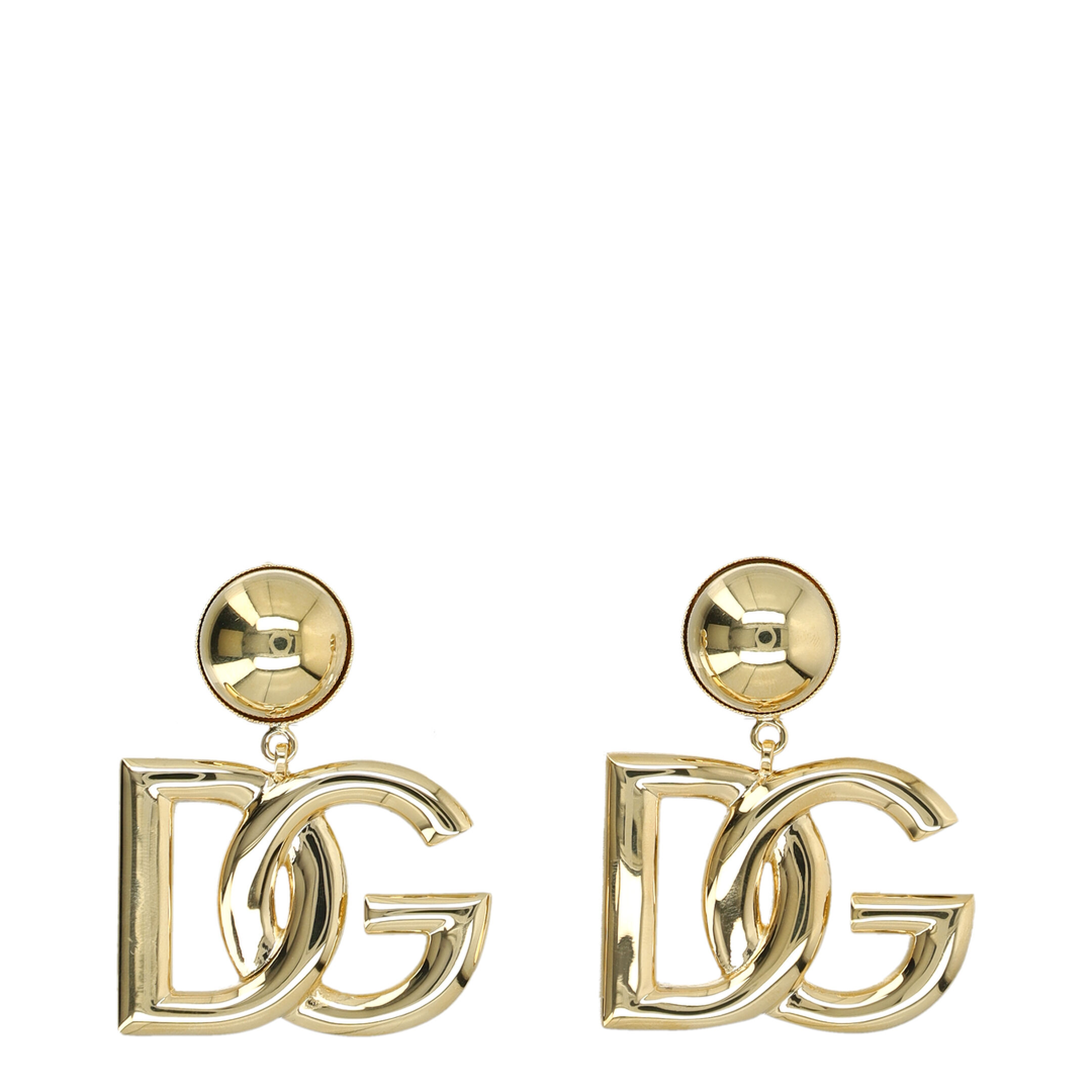 Clip-on Earrings with DG Logo in Gold