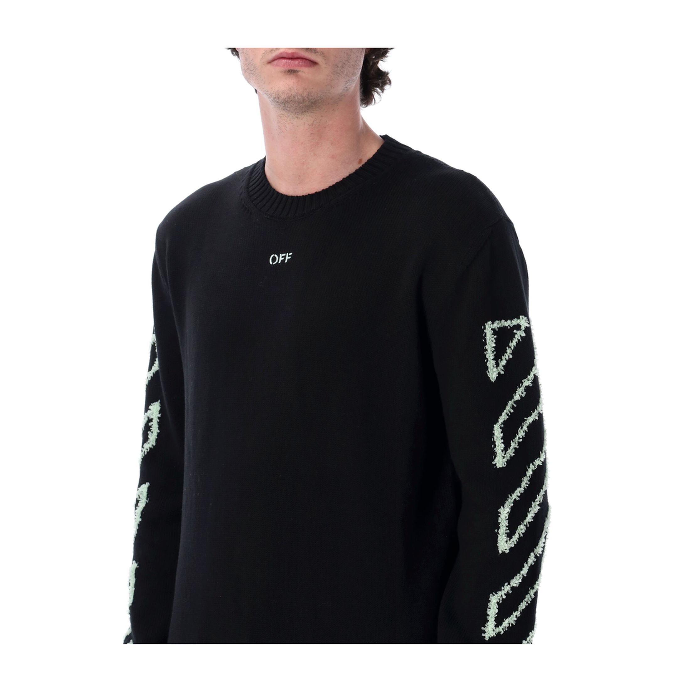 MAYFEYR - Off-White - Sweaters Black - OMHE087S26KNI0010001
