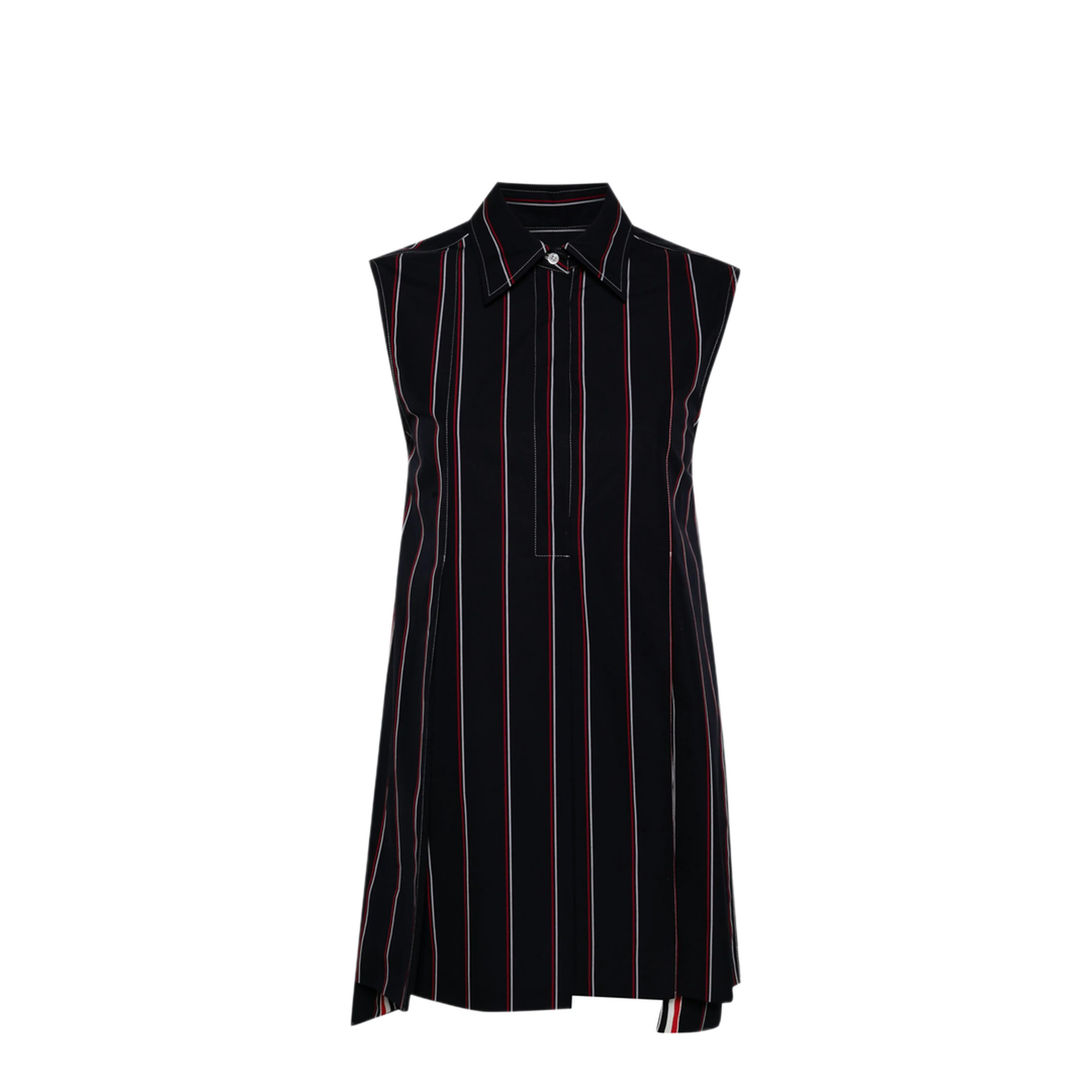 MAYFEYR - Thom Browne - Rwb-Stripe Mini Wide Shirt Dress - FDSE88AF0658415