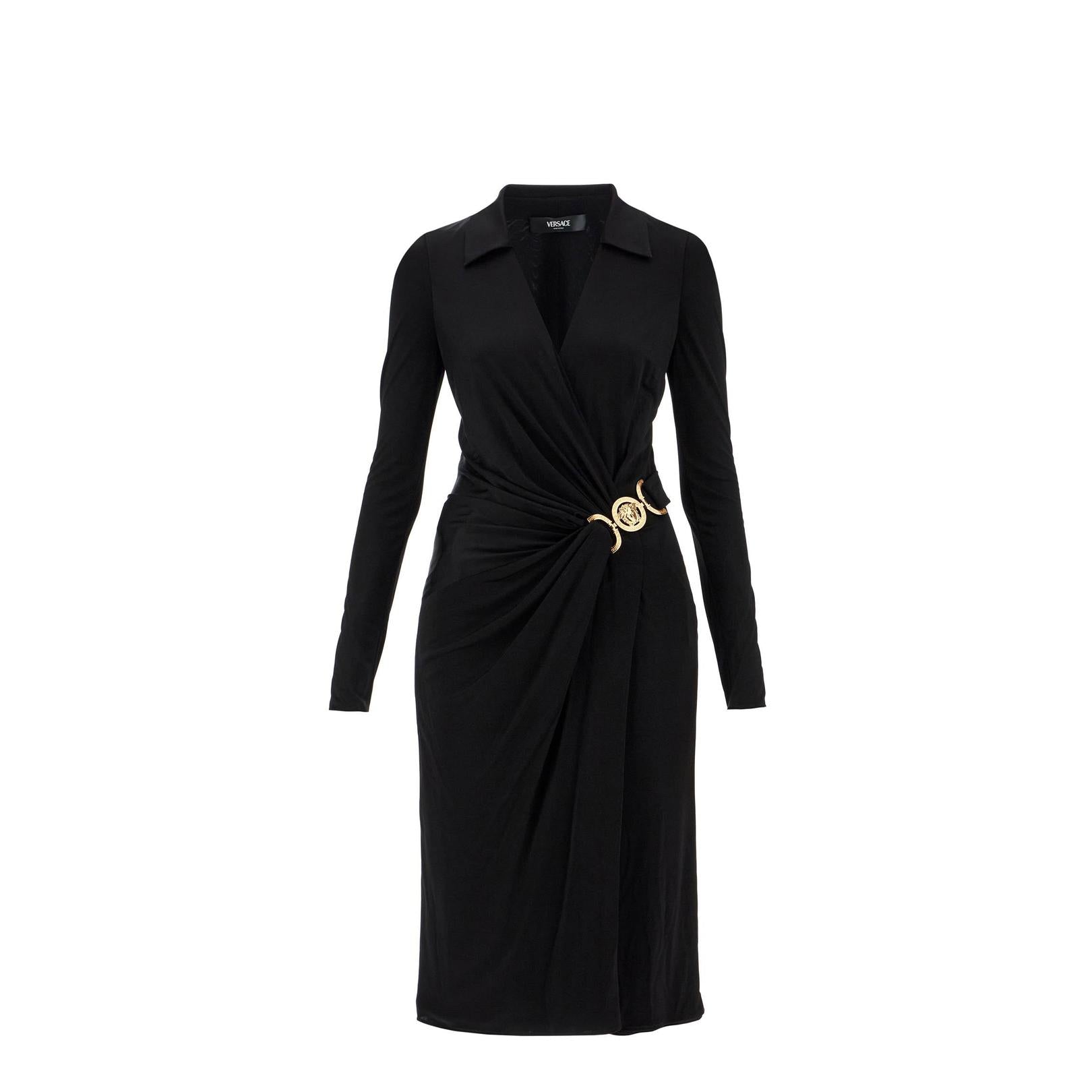 Versace draped jersey dress with