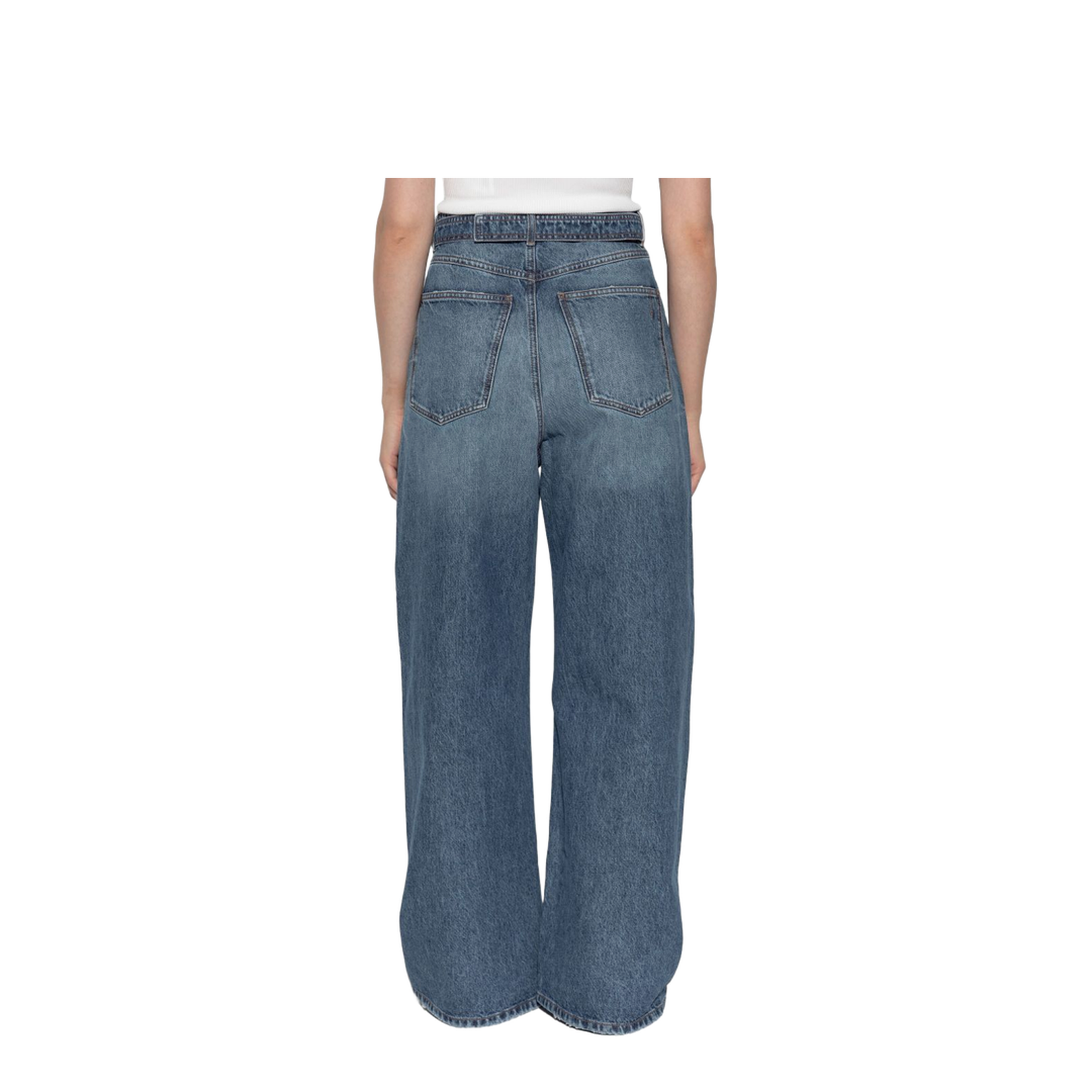 Wide-Leg Cotton Denim Jeans