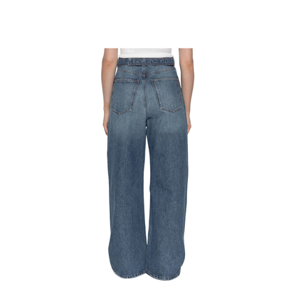 Wide-Leg Cotton Denim Jeans