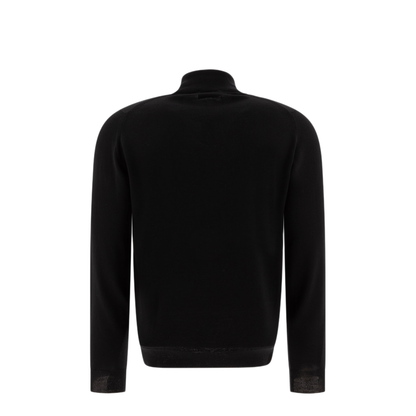 MAYFEYR - John Smedley - Merino Wool Tapton Half Zip Sweater - TAPTONBLACK