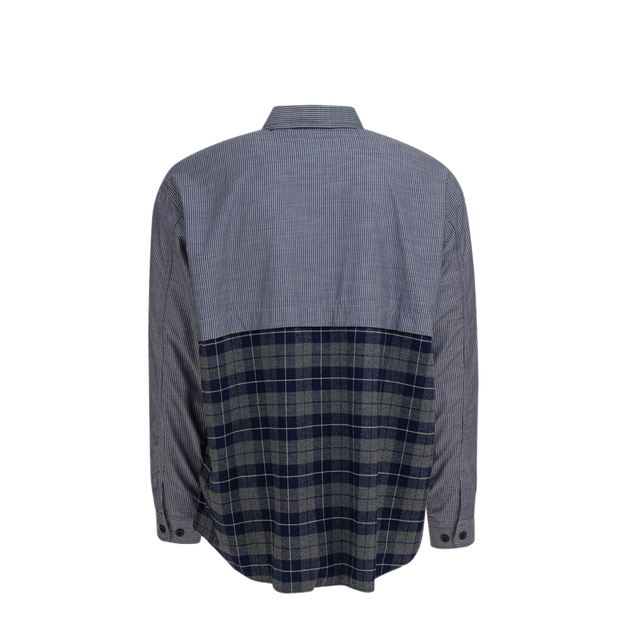 MAYFEYR - Comme Des Garçons Homme - Shirt With Cotton Inserts - HPB018W251NVYWHTXGRYN