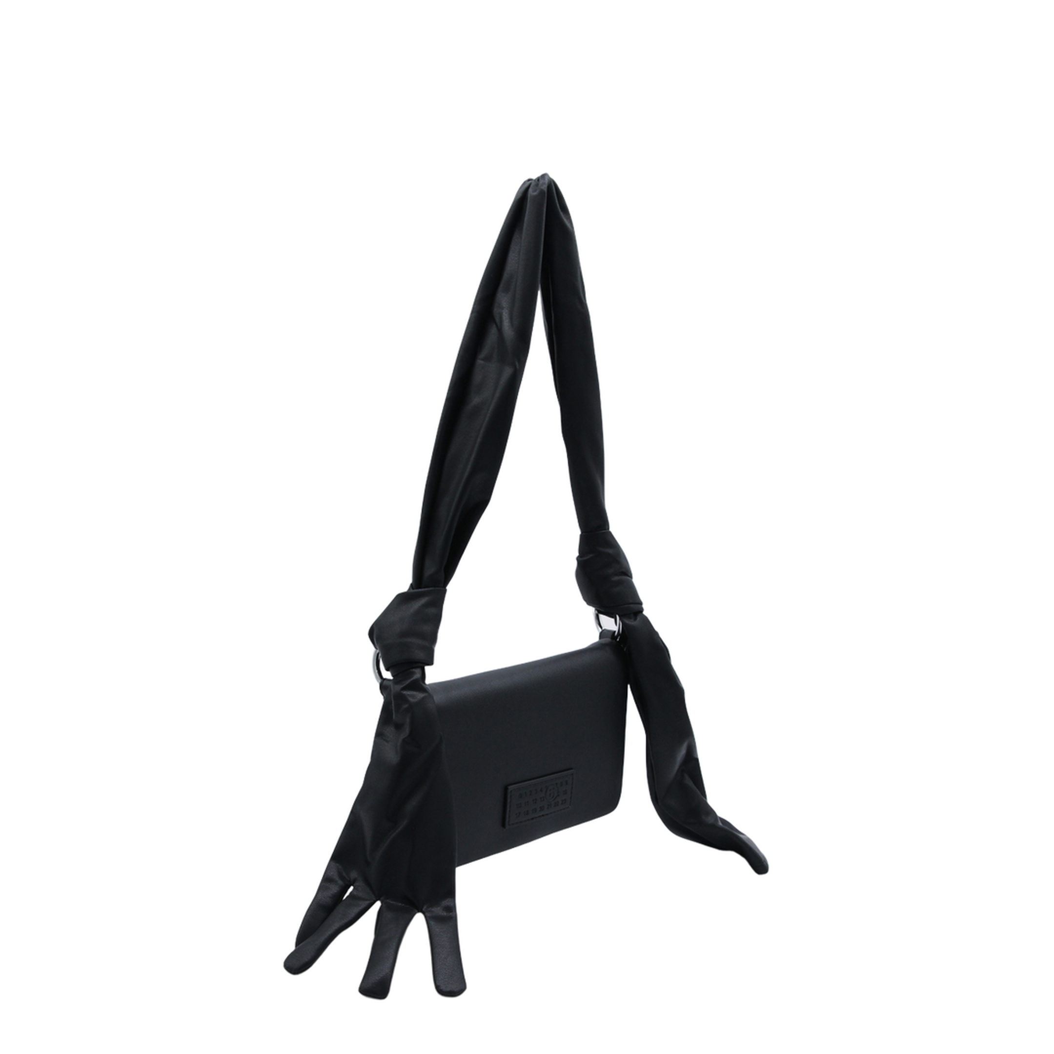 Glove Small Coated Polyester Shoulder Bag - Black