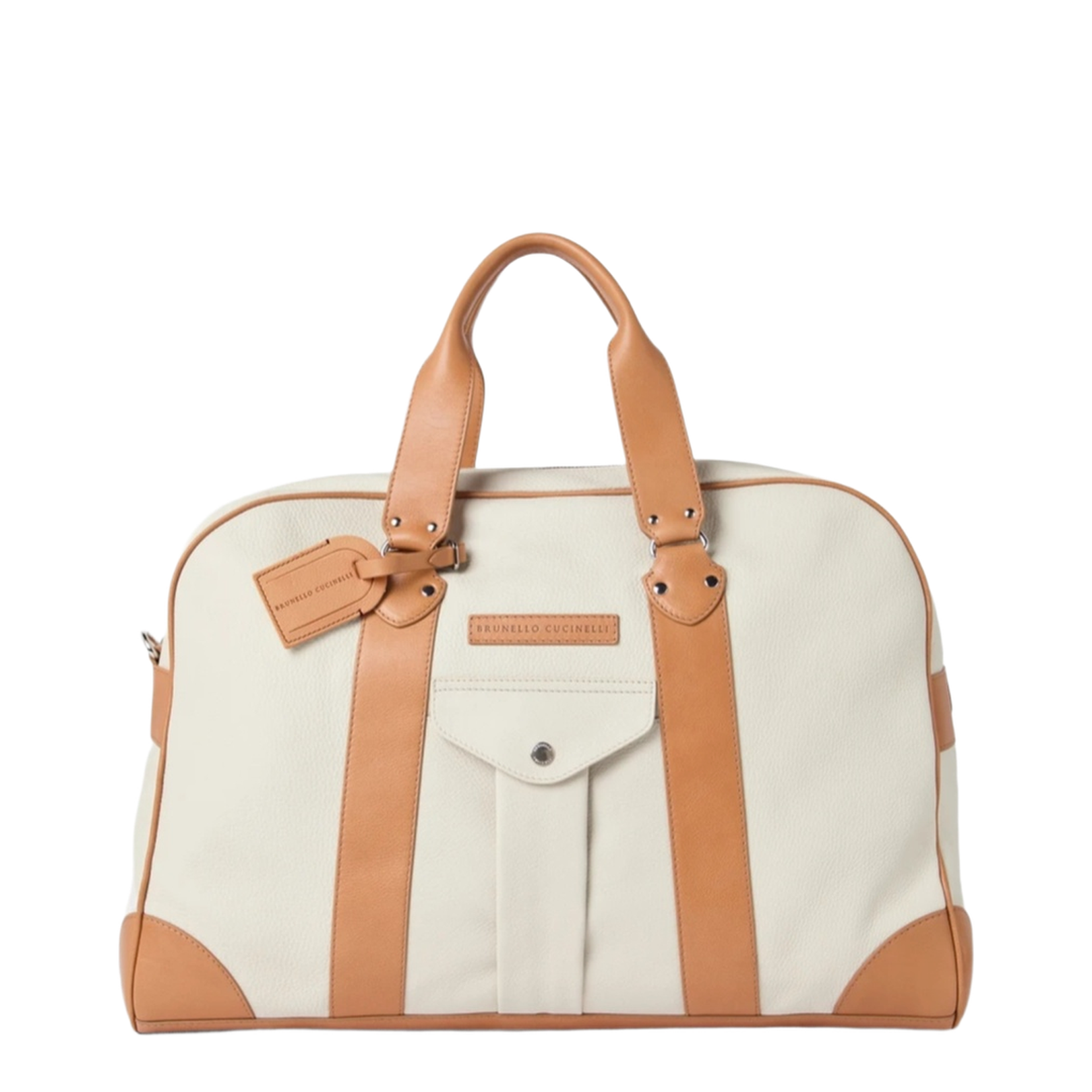 Grained Calfskin Street Bag in Ivory