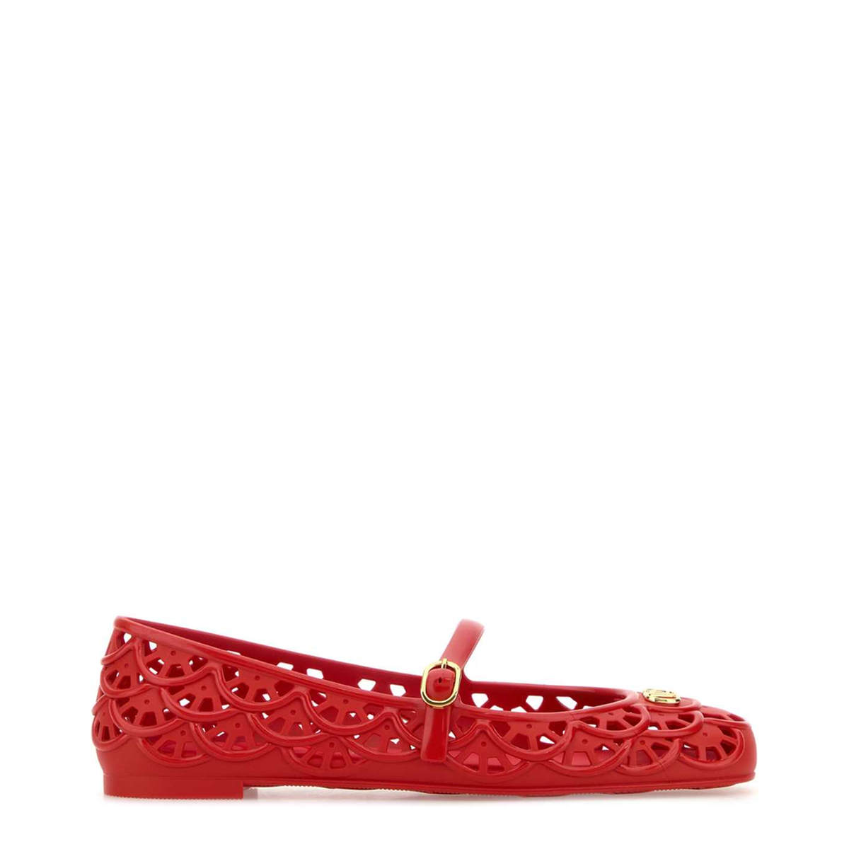 MAYFEYR - Valentino - Red Rubber Vlogo Signature Ballerinas - 9W2S0PV9RMCRDU