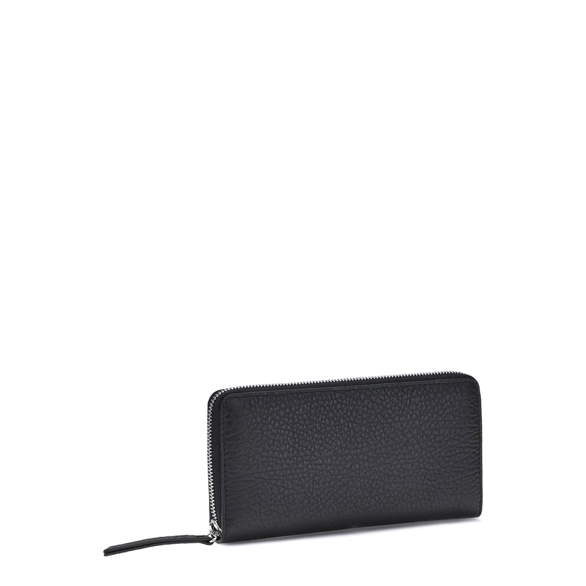 Four Stitches Calfskin Zip-Around Wallet - Black (Negro)