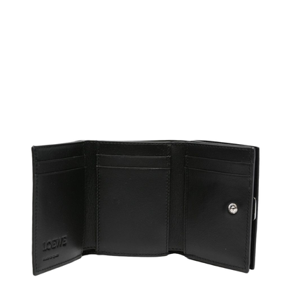 Anagram Trifold Leather Wallet In Multi