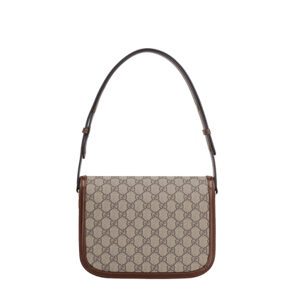 Horsebit 1955 Medium Canvas Shoulder Bag - Brown