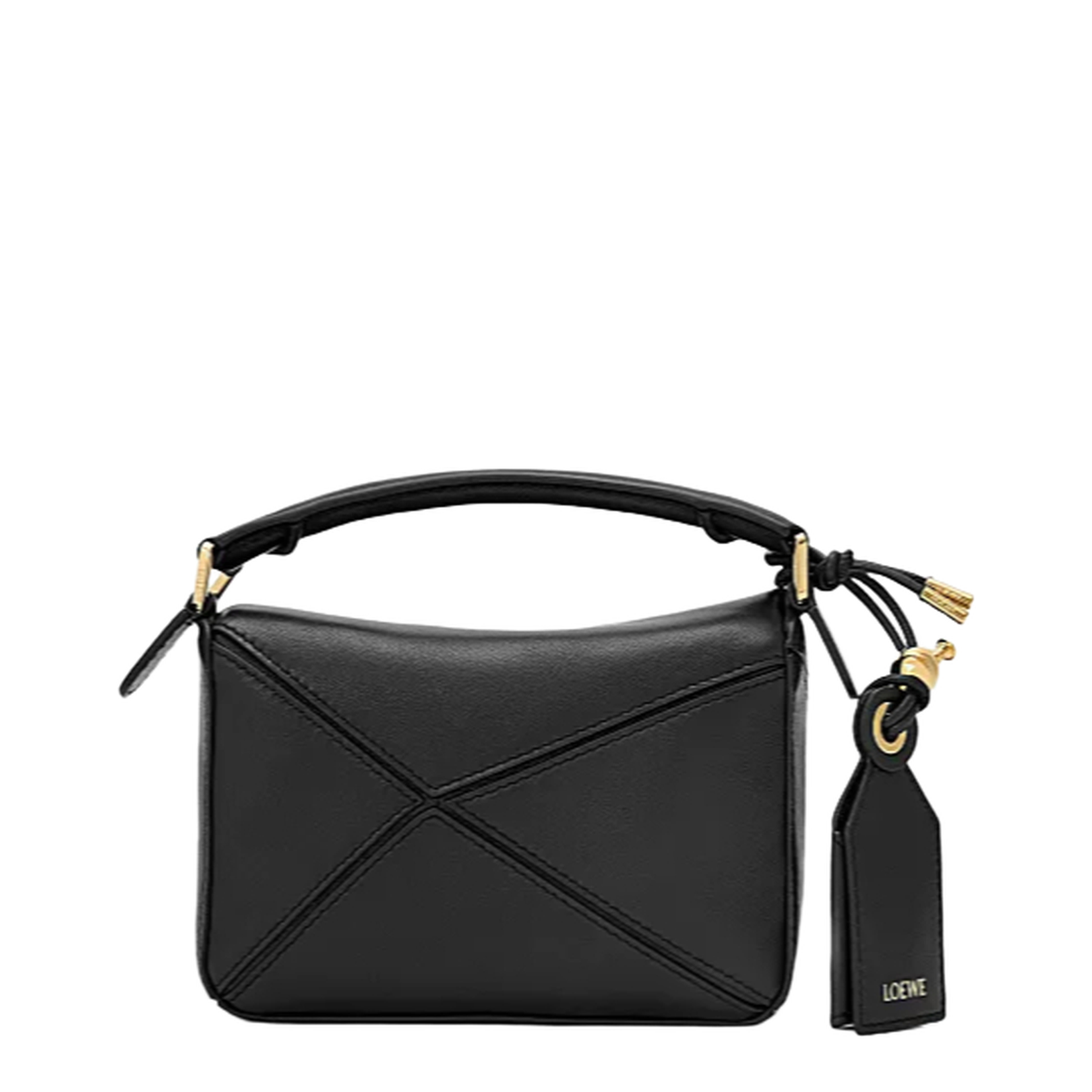 Mini Featherlight Puzzle Bag in Nappa Lambskin Black
