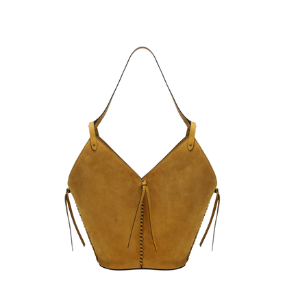 Tampa Suede Leather Tote - Saffron