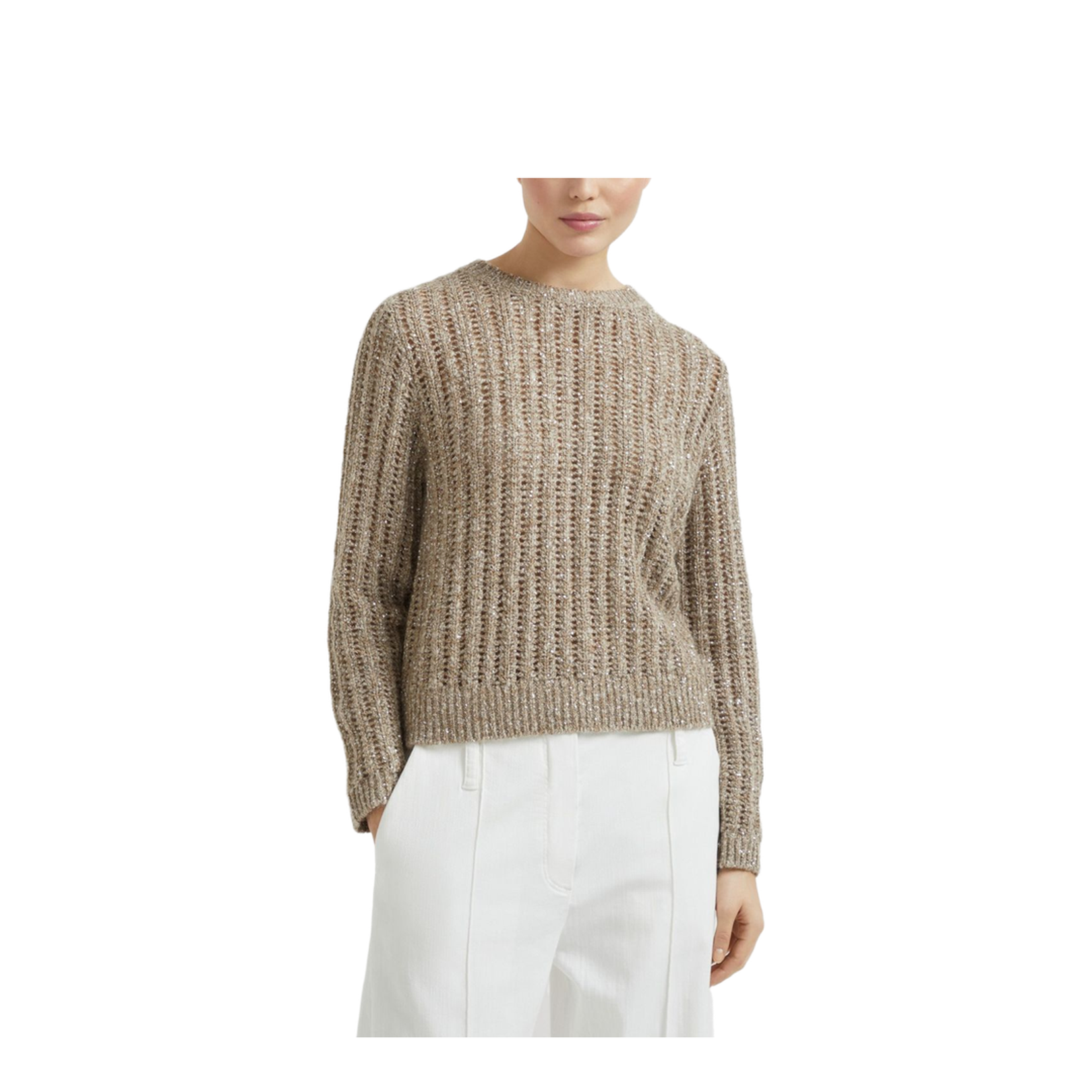 Rustic Dazzling Net Sweater