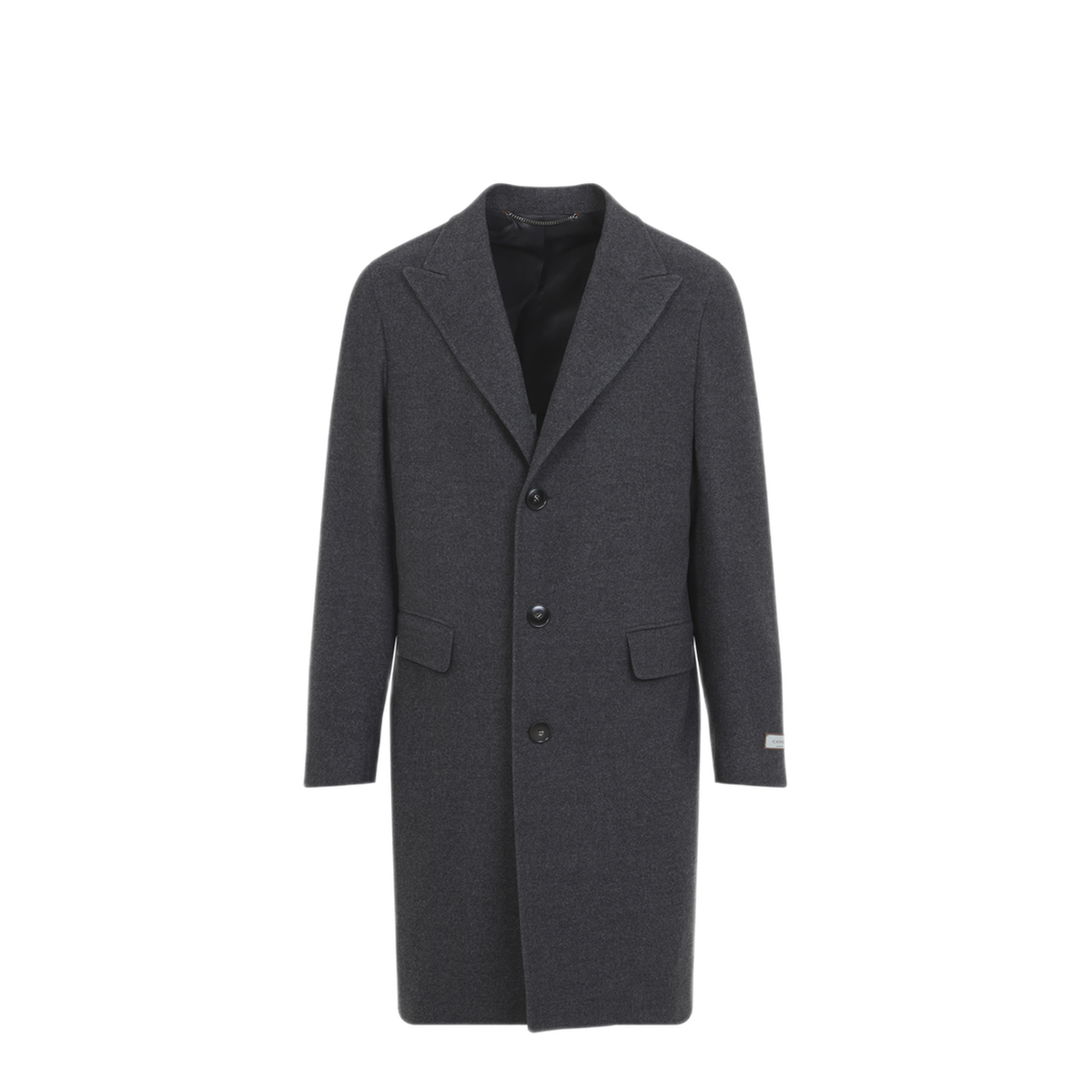 MAYFEYR - CANALI - Charcoal Grey Single Breasted Coat - 50130FF05769111