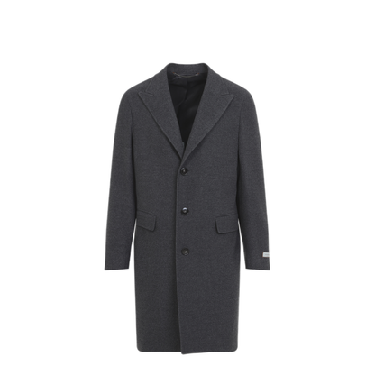 MAYFEYR - CANALI - Charcoal Grey Single Breasted Coat - 50130FF05769111