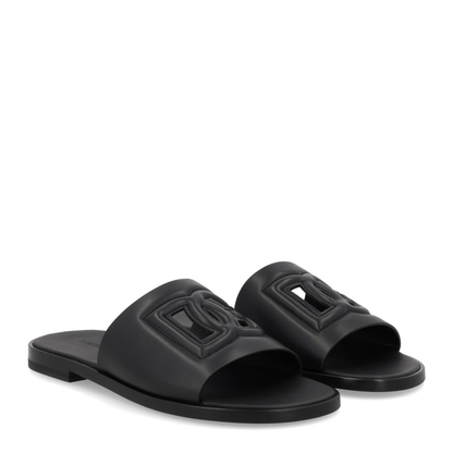 Leather Slide with Logo